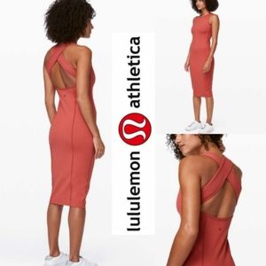 Lululemon Picnic Play Dress, brick rose mid-length dress size 10
